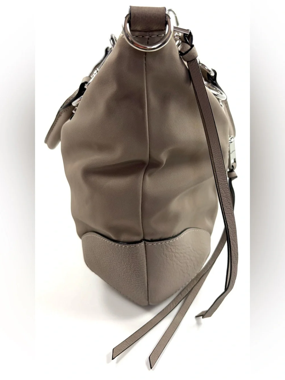 MZ Wallace Bedford Nylon Convertible Satchel | Taupe | 2 Straps | EUC